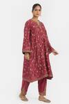 Buy_Kora_Red Silk, Silk, Embroidery, Beads, Dori Kurta And Salwar _Online_at_Aza_Fashions