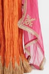 Shop_Kora_Fuchsia Chanderi , Organza Embroidery, Dori Blouse, Lehenga And Dupatta 