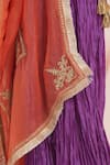 Buy Kora Red Chanderi , Organza Embroidery, Dori Choli Lehenga Set With Dupatta Buy_Kora_Red Chanderi , Organza Embroidery, Dori Choli Lehenga Set With Dupatta