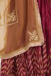 Kora_Fuchsia Chanderi Silk Embroidery, Beads, Sequins, Gota Dori Blouse And Lehenga _at_Aza_Fashions