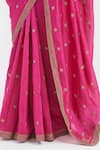 Kora_Fuchsia , , Embroidery, Floral Dori Saree And Blouse _Online_at_Aza_Fashions