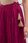 Shop_Kora_Fuchsia Chanderi Silk Gota Patti, Tassels Crushed Sharara With Border _Online_at_Aza_Fashions