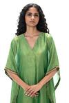 Mimamsaa Green Tissue Gota Patti, Embroidery, Beads Malati Handwoven Crushed Kaftan Set Online at Aza Fashions Mimamsaa_Green Tissue Gota Patti, Embroidery, Beads Malati Handwoven Crushed Kaftan Set _Online_at_Aza_Fashions