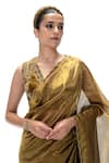 Buy Mimamsaa Gold Tissue, Silk Embroidery, Mrunal Handwoven Saree And Unstitched Blouse Set Online at Aza Fashions Buy_Mimamsaa_Gold Tissue, Silk Embroidery, Mrunal Handwoven Saree And Unstitched Blouse Set _Online_at_Aza_Fashions