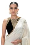 Buy Mimamsaa Ivory Silk Sequins, Embroidery Chanda Handwoven Saree With Unstitched Blouse Online at Aza Fashions Buy_Mimamsaa_Ivory Silk Sequins, Embroidery Chanda Handwoven Saree With Unstitched Blouse _Online_at_Aza_Fashions