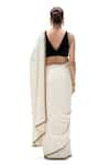 Shop Mimamsaa Ivory Silk Sequins, Embroidery Chanda Handwoven Saree With Unstitched Blouse at Aza Fashions Shop_Mimamsaa_Ivory Silk Sequins, Embroidery Chanda Handwoven Saree With Unstitched Blouse _at_Aza_Fashions