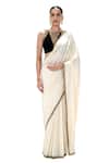 Buy Mimamsaa Ivory Silk Sequins, Embroidery Chanda Handwoven Saree With Unstitched Blouse at Aza Fashions Buy_Mimamsaa_Ivory Silk Sequins, Embroidery Chanda Handwoven Saree With Unstitched Blouse _at_Aza_Fashions