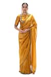 Buy Mimamsaa Mustard Tissue, Silk Sequins, Zari Nitara Handwoven Saree With Unstitched Blouse at Aza Fashions Buy_Mimamsaa_Mustard Tissue, Silk Sequins, Zari Nitara Handwoven Saree With Unstitched Blouse _at_Aza_Fashions