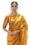 Buy Mimamsaa Mustard Tissue, Silk Sequins, Zari Nitara Handwoven Saree With Unstitched Blouse Online at Aza Fashions Buy_Mimamsaa_Mustard Tissue, Silk Sequins, Zari Nitara Handwoven Saree With Unstitched Blouse _Online_at_Aza_Fashions