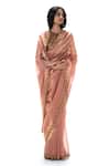 Buy_Mimamsaa_Pink Tissue, Silk Embroidery Mridula Handwoven Saree With Unstitched Blouse _Online_at_Aza_Fashions