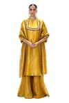 Buy Mimamsaa Mustard Tissue, Silk Embroidery, Zari, Sequins Sevanti Handwoven And Kurta Set at Aza Fashions Buy_Mimamsaa_Mustard Tissue, Silk Embroidery, Zari, Sequins Sevanti Handwoven And Kurta Set _at_Aza_Fashions