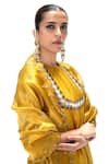 Mimamsaa Mustard Tissue, Silk Embroidery, Zari, Sequins Sevanti Handwoven And Kurta Set at Aza Fashions Mimamsaa_Mustard Tissue, Silk Embroidery, Zari, Sequins Sevanti Handwoven And Kurta Set _at_Aza_Fashions