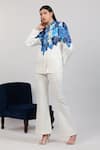 Buy_Zosia_Ivory Crepe Applique Azura Printed Blazer With Pant _at_Aza_Fashions