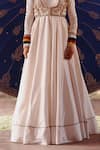 Jigar Mali_Ivory Chanderi Zari, Sequins, Beads Plunge Embroidered Jacket Anarkali Set _Online_at_Aza_Fashions