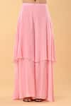 Buy_Keith Gomes_Pink Georgette Pearls, Mirrors, Embroidery And Embellished Tunic & Palazzo Set _Online_at_Aza_Fashions