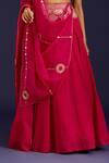 Shop_Devnaagri_Fuchsia Cotton Satin, Silk, Organza Mirrors, Sequins, And Dori Lehenga Set _Online_at_Aza_Fashions