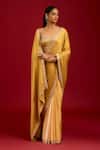 Buy_Devnaagri_Yellow Modal, Satin, Silk Mirrors, Sequins, Embroidery Ombre Saree With Blouse _Online_at_Aza_Fashions