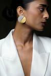 Buy DE'Anma Gold Plated Cut Work Circular Studs at Aza Fashions Buy_DE'Anma_Gold Plated Cut Work Circular Studs _at_Aza_Fashions
