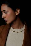 Buy_DE'Anma_Gold Plated Olla Abstract Charm Choker _at_Aza_Fashions