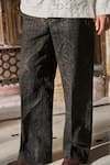 Shop Dash And Dot Black Jacquard, Cotton Cut Work Pant Online at Aza Fashions Shop_Dash And Dot_Black Jacquard, Cotton Cut Work Pant _Online_at_Aza_Fashions