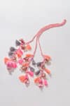 Buy_Hair Drama CO_Pink Satrangi Crystal And Shell Tassels Parandi _at_Aza_Fashions