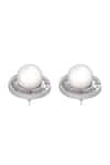 Shop_Quod_Silver Plated Pearls Qed Earrings _at_Aza_Fashions