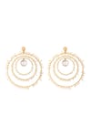 Shop_Quod_Gold Plated Pearls Rising Sun Earrings _at_Aza_Fashions