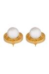 Shop_Quod_Gold Plated Pearls Qed Earrings _at_Aza_Fashions