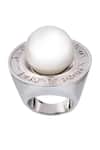 Shop Quod Silver Plated Pearls Qed Ring at Aza Fashions Shop_Quod_Silver Plated Pearls Qed Ring _at_Aza_Fashions