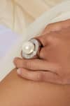 Quod Silver Plated Pearls Qed Ring Online at Aza Fashions Quod_Silver Plated Pearls Qed Ring _Online_at_Aza_Fashions