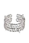 Shop Quod Silver Plated Qed Grill Ring at Aza Fashions Shop_Quod_Silver Plated Qed Grill Ring _at_Aza_Fashions