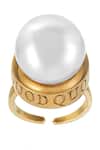 Shop Quod Gold Plated Pearls Jelly Ring at Aza Fashions Shop_Quod_Gold Plated Pearls Jelly Ring _at_Aza_Fashions