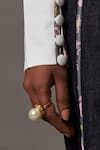 Quod Gold Plated Pearls Jelly Ring Online at Aza Fashions Quod_Gold Plated Pearls Jelly Ring _Online_at_Aza_Fashions