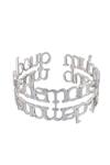 Shop Quod Silver Plated Qed Grill Bracelet at Aza Fashions Shop_Quod_Silver Plated Qed Grill Bracelet _at_Aza_Fashions