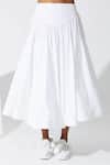 Shop_Quod_White Cotton Flared Skirt _at_Aza_Fashions