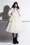 Buy_Quod_Ivory Silk Organza, Tulle Valley Skirt _at_Aza_Fashions