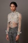 Shop_Quod_White Silk Collared Multi Face Sheer Shirt _Online_at_Aza_Fashions