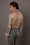 Quod_White Silk Collared Multi Face Sheer Shirt _at_Aza_Fashions