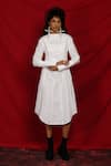 Buy_Quod_White Cotton Mandarin Collar Chapel Shirt Dress _at_Aza_Fashions