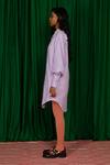 Shop_Quod_Lilac Cotton Collared, Button-down Neck Bloom Shirt Dress _Online_at_Aza_Fashions