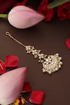 Shop_Swabhimann_Gold Plated Kundan Embellished Maangtikka _at_Aza_Fashions