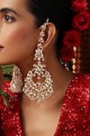 Buy_Swabhimann_Gold Plated Stones, Pearls Polki Chandbali Earrings _Online_at_Aza_Fashions