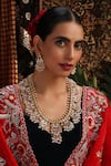 Buy_Swabhimann_Multi Color Pearls, Stones, Beads Multicolor Gold Plated Jadau Long Necklace Set_Online_at_Aza_Fashions