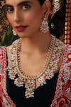 Shop_Swabhimann_Multi Color Pearls, Stones, Beads Multicolor Gold Plated Jadau Long Necklace Set_Online_at_Aza_Fashions