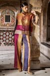 Buy Dash And Dot Gold Silk, Viscose Multi Zari And Striped Pant Online at Aza Fashions Buy_Dash And Dot_Gold Silk, Viscose Multi Zari And Striped Pant _Online_at_Aza_Fashions