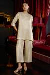 Dash And Dot Ivory Polyester, Viscose Striped Straight Pant Online at Aza Fashions Dash And Dot_Ivory Polyester, Viscose Striped Straight Pant _Online_at_Aza_Fashions