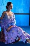 Buy_The Whole Nine Yards_Purple Bemberg, Satin Sequins, Beads Blushing Sky Printed Anarkali Set _Online_at_Aza_Fashions