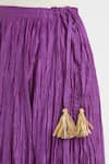 Shop_Kora_Purple Chanderi Silk Gota Patti, Embroidery, Tassels 40 Kali Lehenga _Online_at_Aza_Fashions