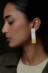 Buy_DE'Anma_Gold Plated Geometric Danglers _at_Aza_Fashions