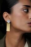 Buy_DE'Anma_Gold Plated Geometric Danglers _at_Aza_Fashions